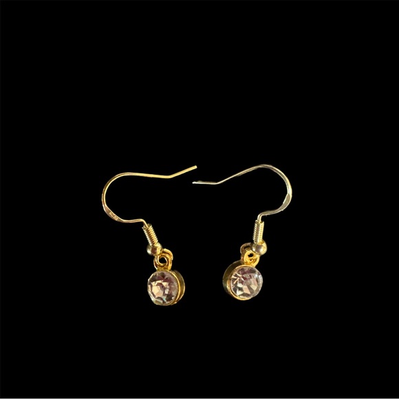 Cubic Zirconia Wire Hook Earrings - Picture 2 of 3